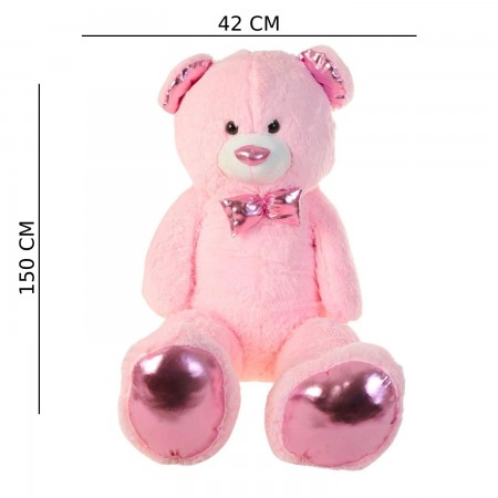 150 cm Uzun Peluş Ayıcık Pembe-Beyaz